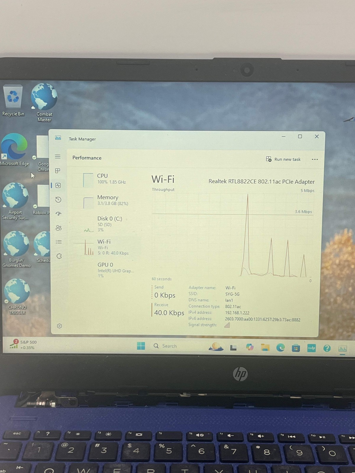 HP 14-dq0055dx 14-inch Laptop Intel Celeron 4GB 64GB Blue