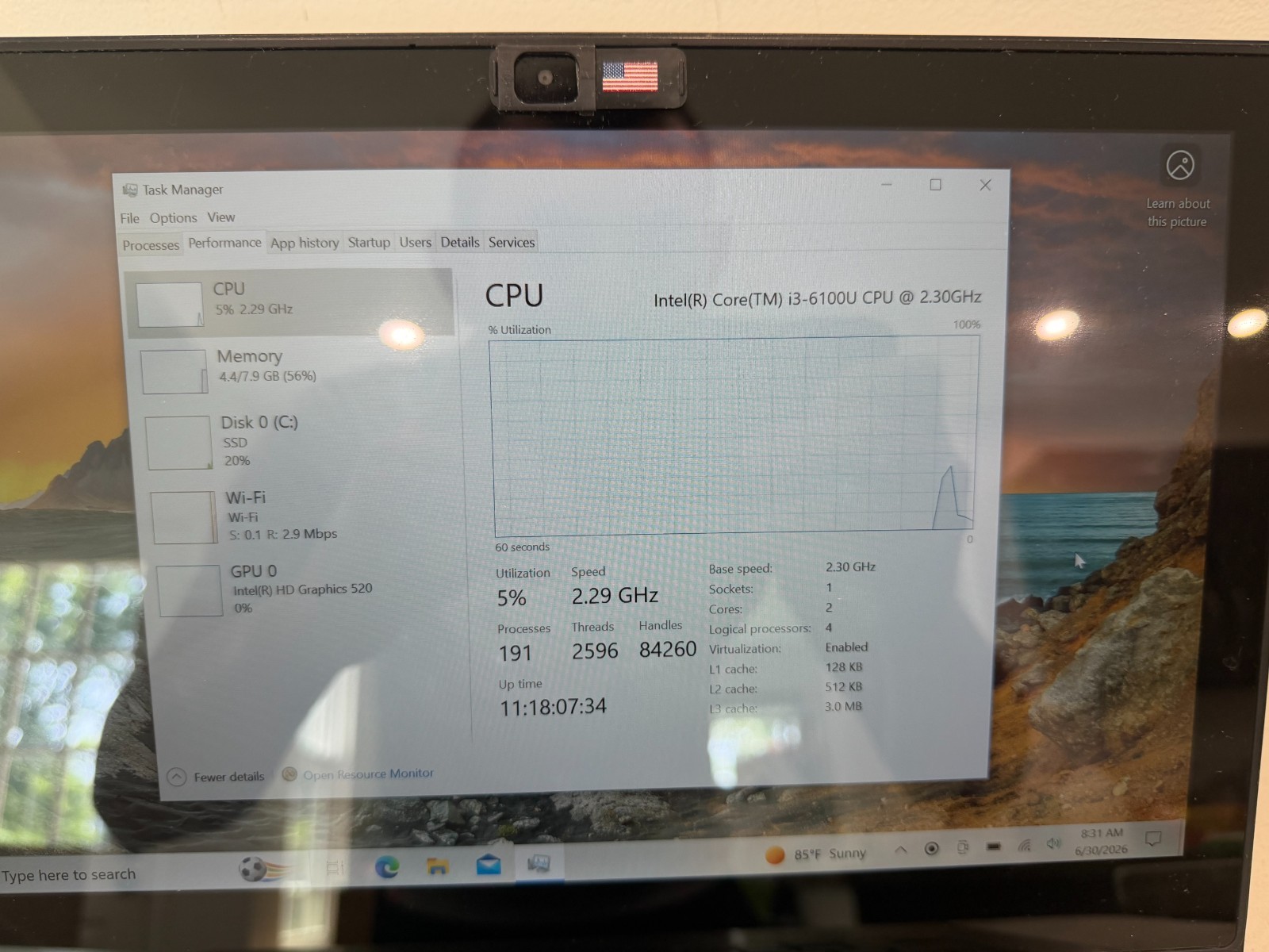 Dell Inspiron 13 7353 2-in-1 13.3″ Touch i3-6100U 8GB 128GB SSD Backlit KB
