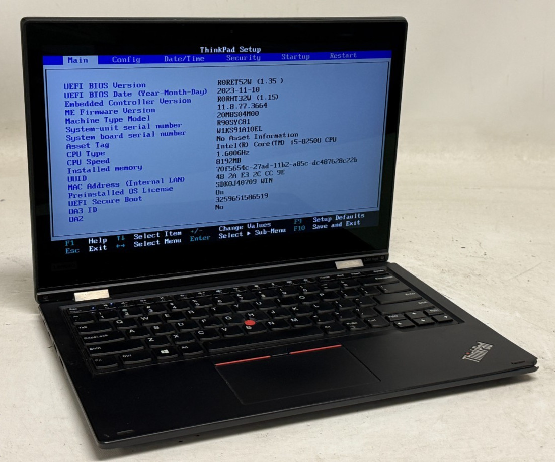 Lenovo ThinkPad L380 Yoga 2in1 (i5-8250u – 8GB RAM – 256GB SSD – Win11Home)