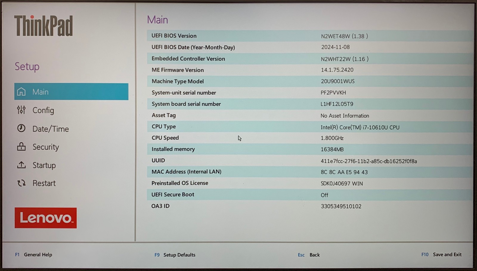 Lenovo ThinkPad X1 Carbon Gen 8 14″ i7-10610U 16GB, No Storage, Remote Managed