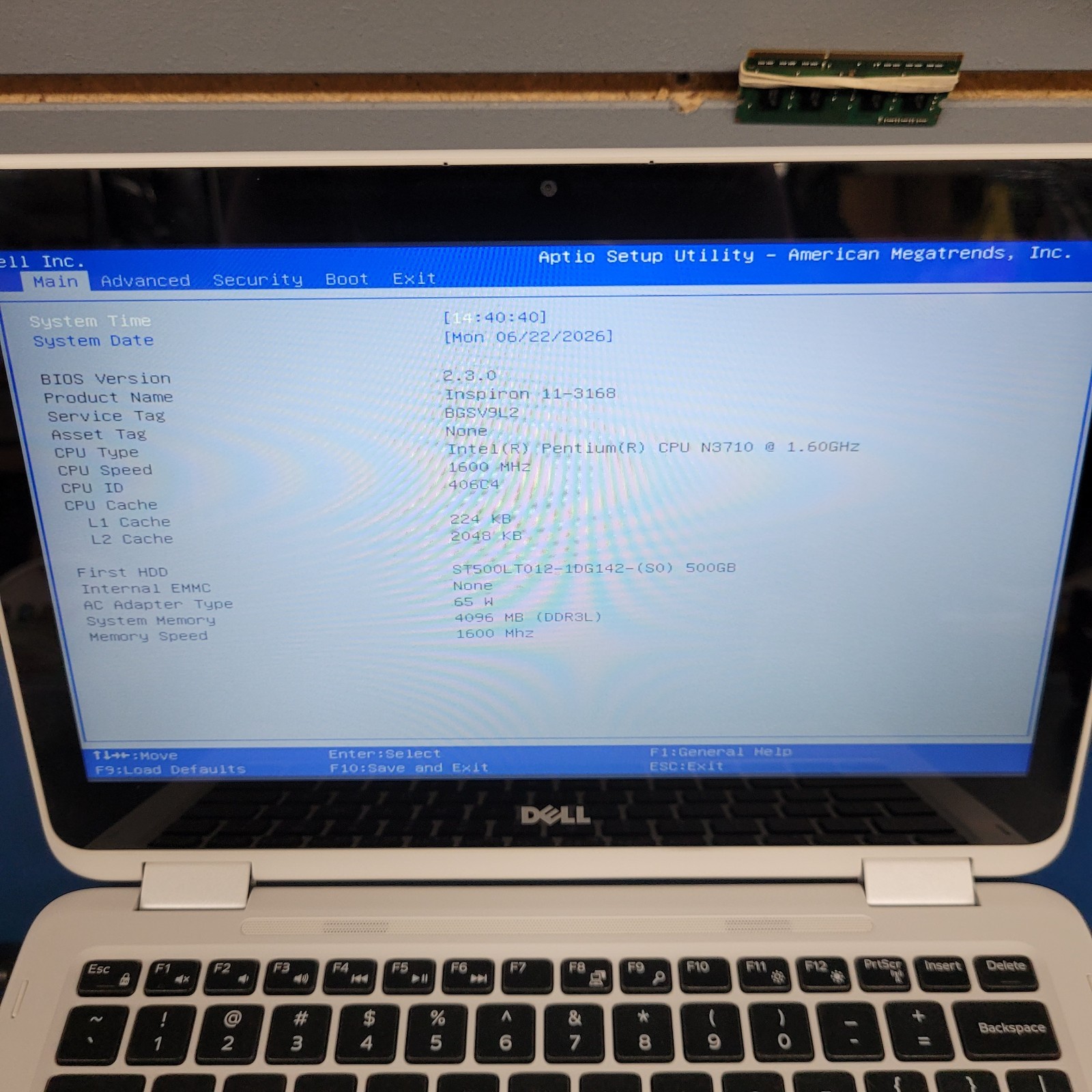 Dell Inspiron 11-3168 Laptop Intel N3710 @1.60GHz 4 GB RAM 500 GB HDD / WIN 11
