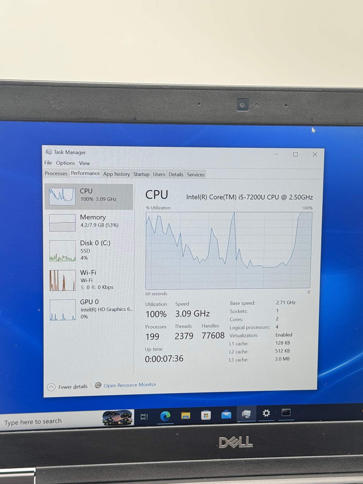 Dell Latitude 5490 Intel Core i5-7300U 8GB RAM 256GB SSD *Read*