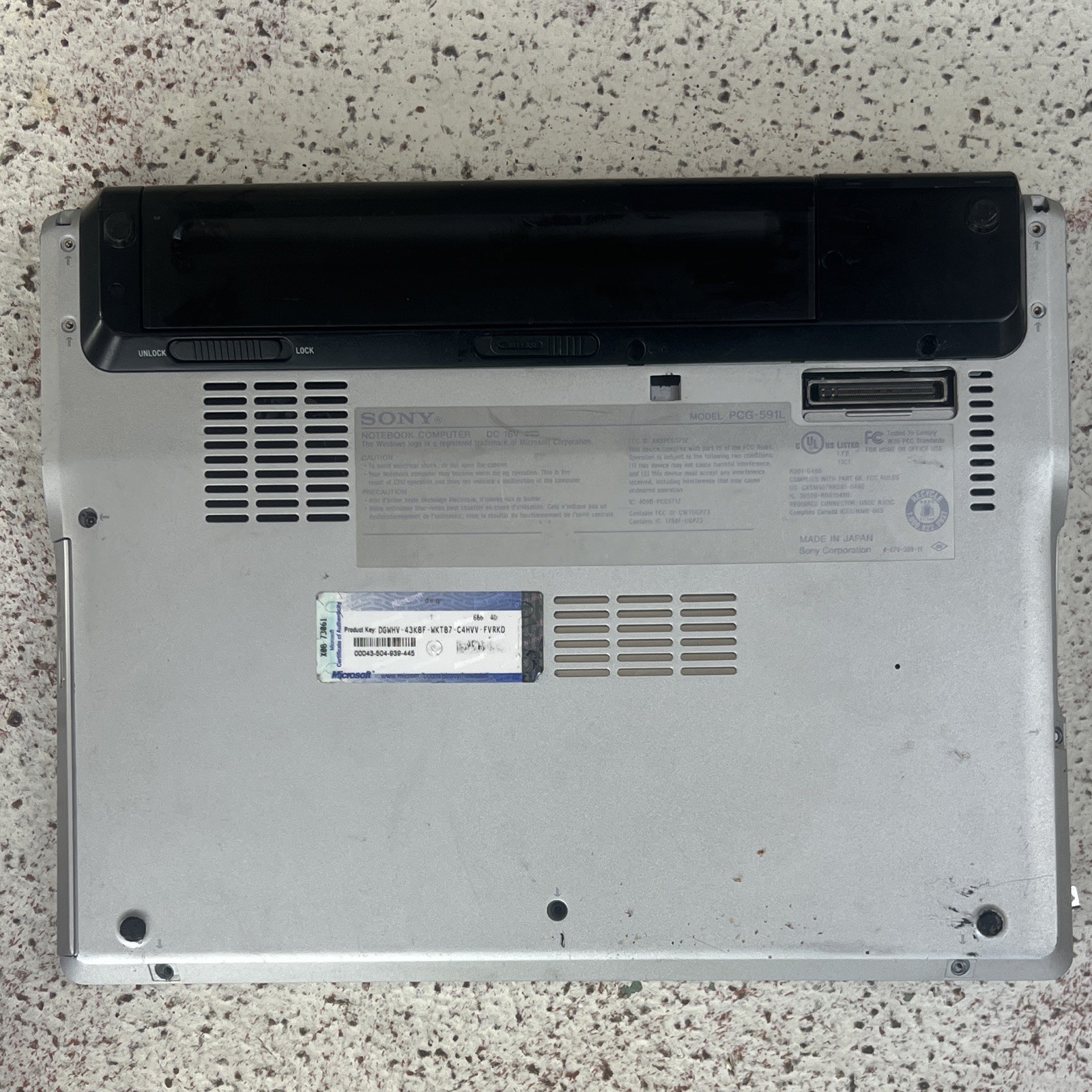 Sony VAIO PCG-591L 13in Intel Centrino 1.60GHz 512MB 80GB XP Silver