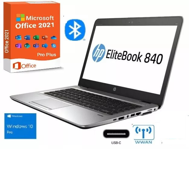 HP Elitebook 840 G6 Laptop Quad Core i7 up to 32GB Ram & 2TB SSD 14″ Win10/Win11