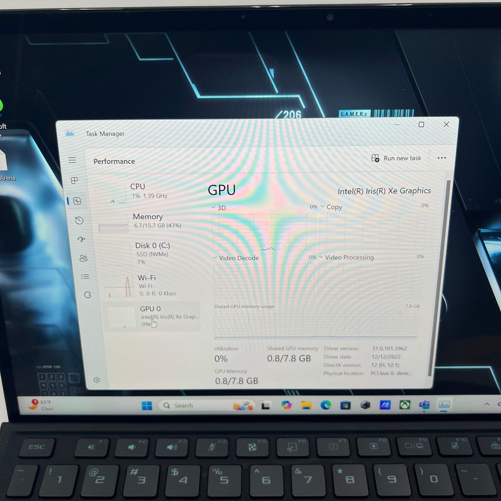 Asus Rog Flow Z13 GZ301Z 13-inch Core i5 12th Gen 16GB RAM Iris Xe Graphics Used