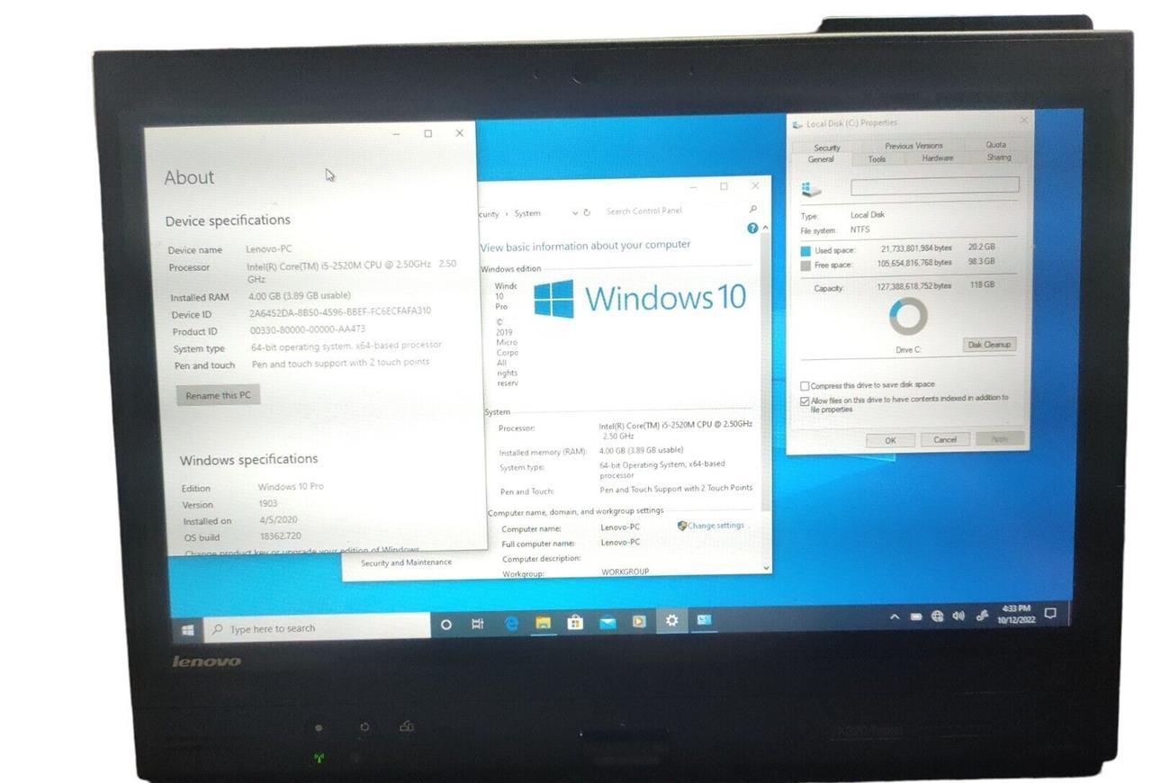 Lenovo ThinkPad X220 Tablet – 128GB SSD-8GB RAM Intel Core i5 2520M Touch Screen