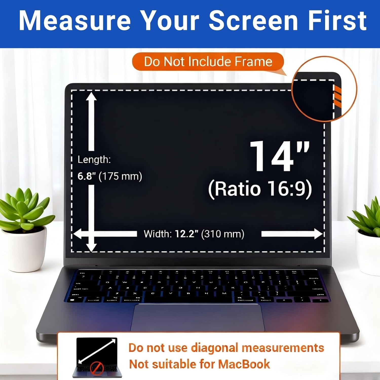 Screen Protector for 14 Inch Laptop – Blue Light Blocking Anti Glare Eyes Protec