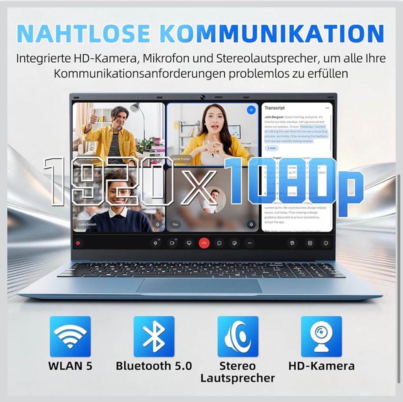 15.6 inch Laptop 16GB+102GB Windows 11 Pro Computers WiFi Bluetooth 1920*1080 LP