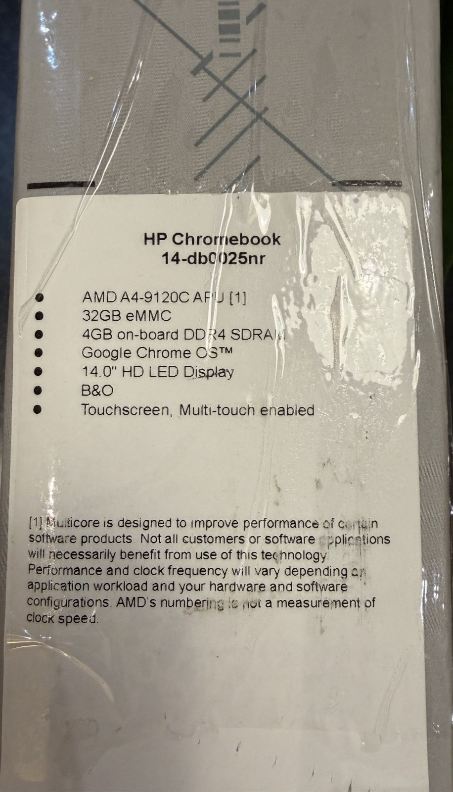HP Chromebook 14″ AMD A4-9120E 4GB 32GB Touchscreen Gray 14-DB0025NR ChromeOS