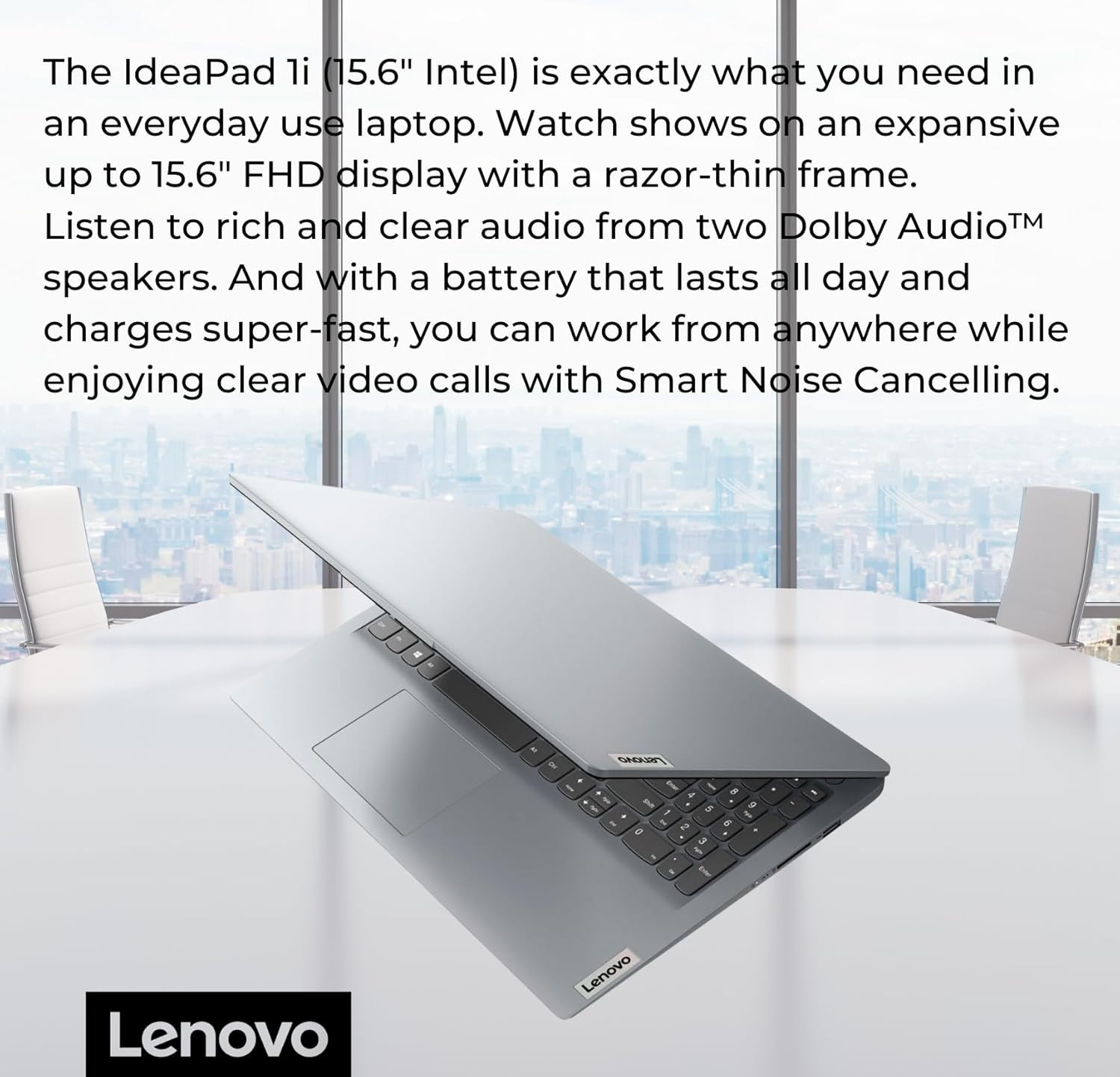 Ideapad 1 Student Laptop, 15.6″ FHD Display, Intel Dual Core Processor, 12GB RAM