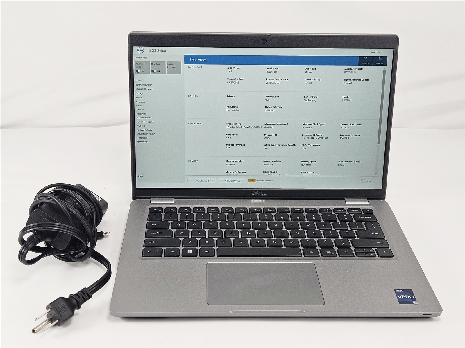 Dell 14″ Latitude 5431 i7-1270P 2.2GHz 256GB SSD 16GB RAM Thunderbolt 4