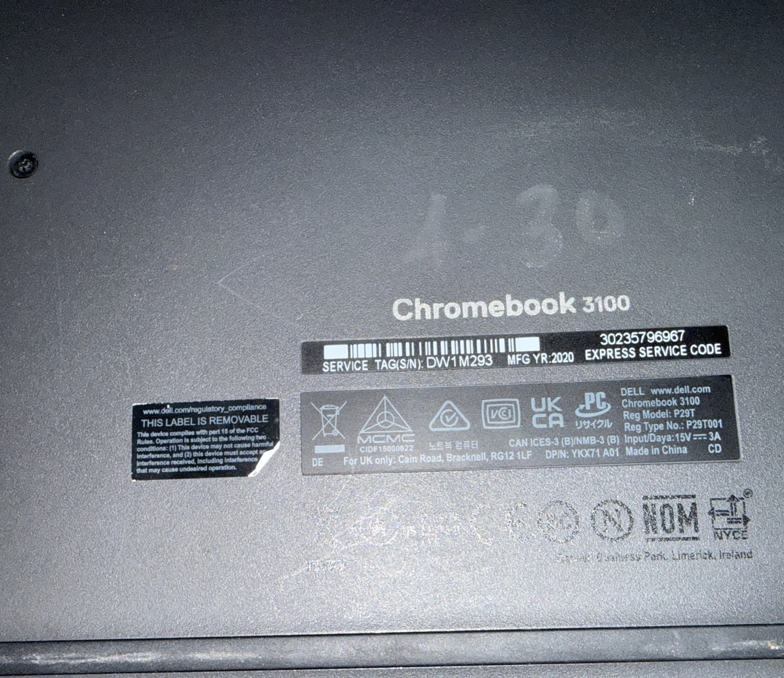 Dell Chromebook 11 3100 11.6 inch (32GB, Intel Celeron N, 2.60GHz, 4GB)…