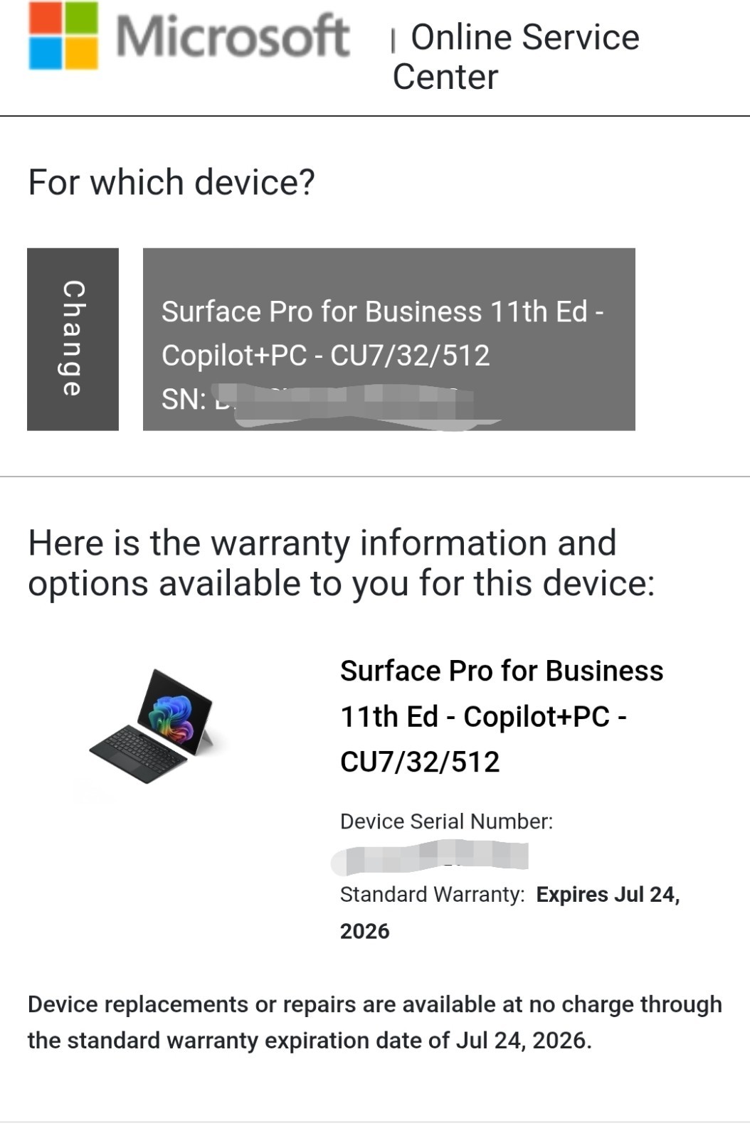 Microsoft Surface Pro 11 OLED Core Ultra 7 268V 32GB RAM 512GB SSD Keyboard, Pen