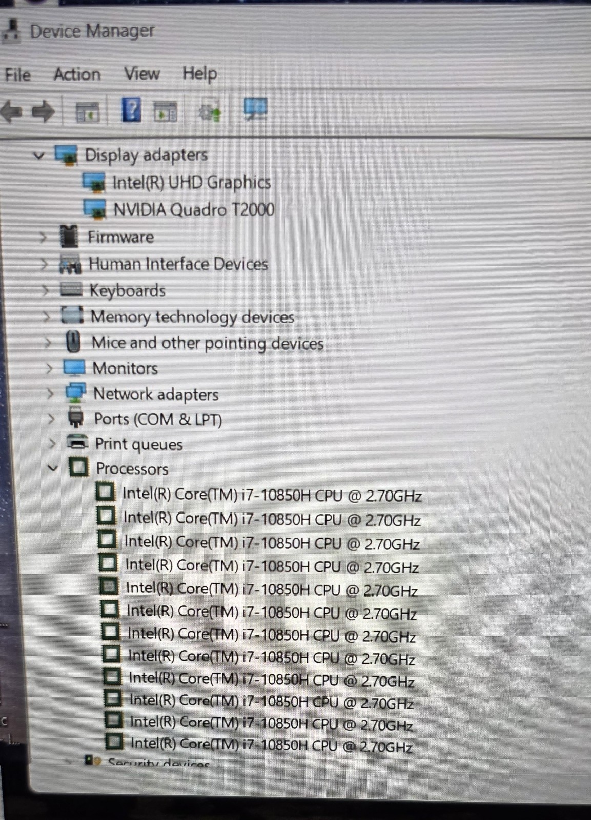 dell precision 7550 i7-10850h