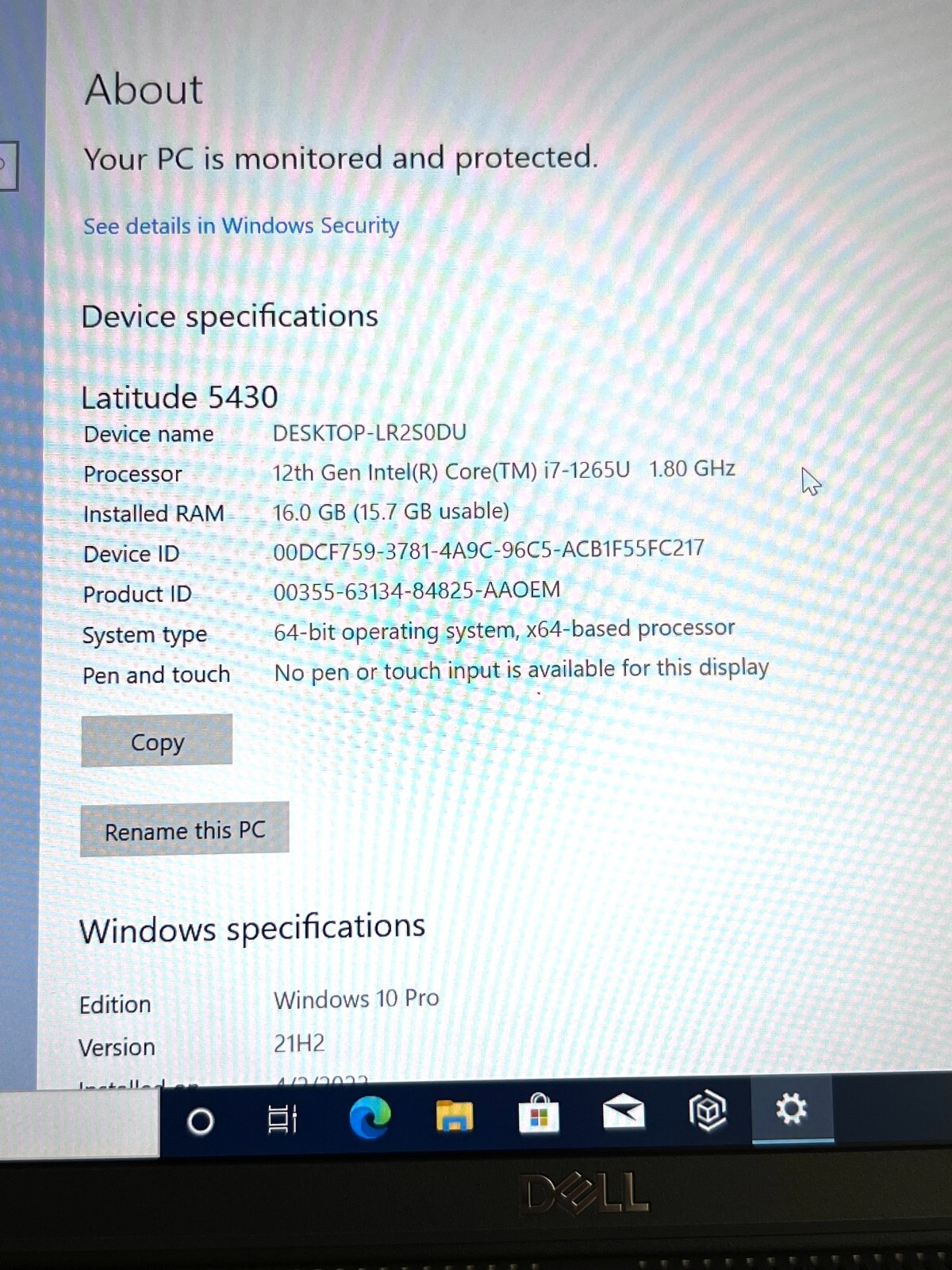 NEW DELL LATITUDE 5430/14”/i7-1265U/16GB/256GB SSD