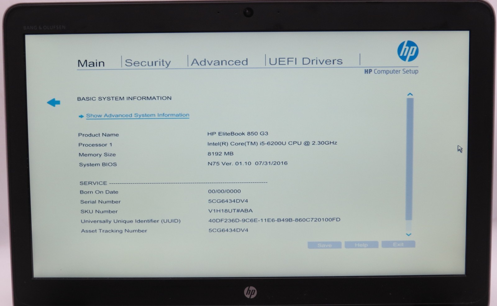 HP EliteBook 850 G3/i5-6200U @2.30GHz/8GB RAMNo Storage/No OS *READ*