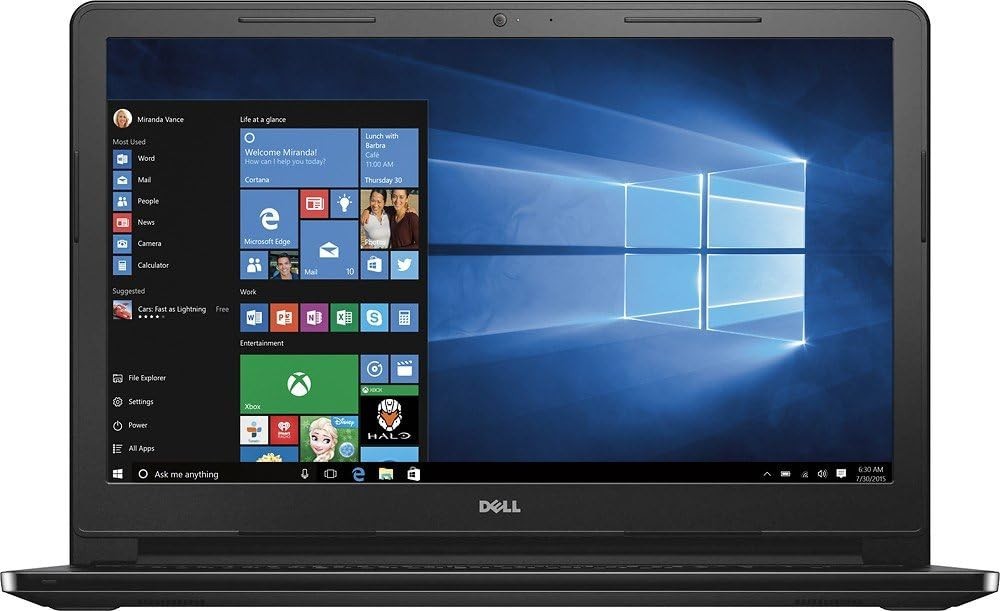 Dell Inspiron 15 3000 15.6” HD Intel Core i3-5015U 8GB RAM TB HDD Win 10 Black