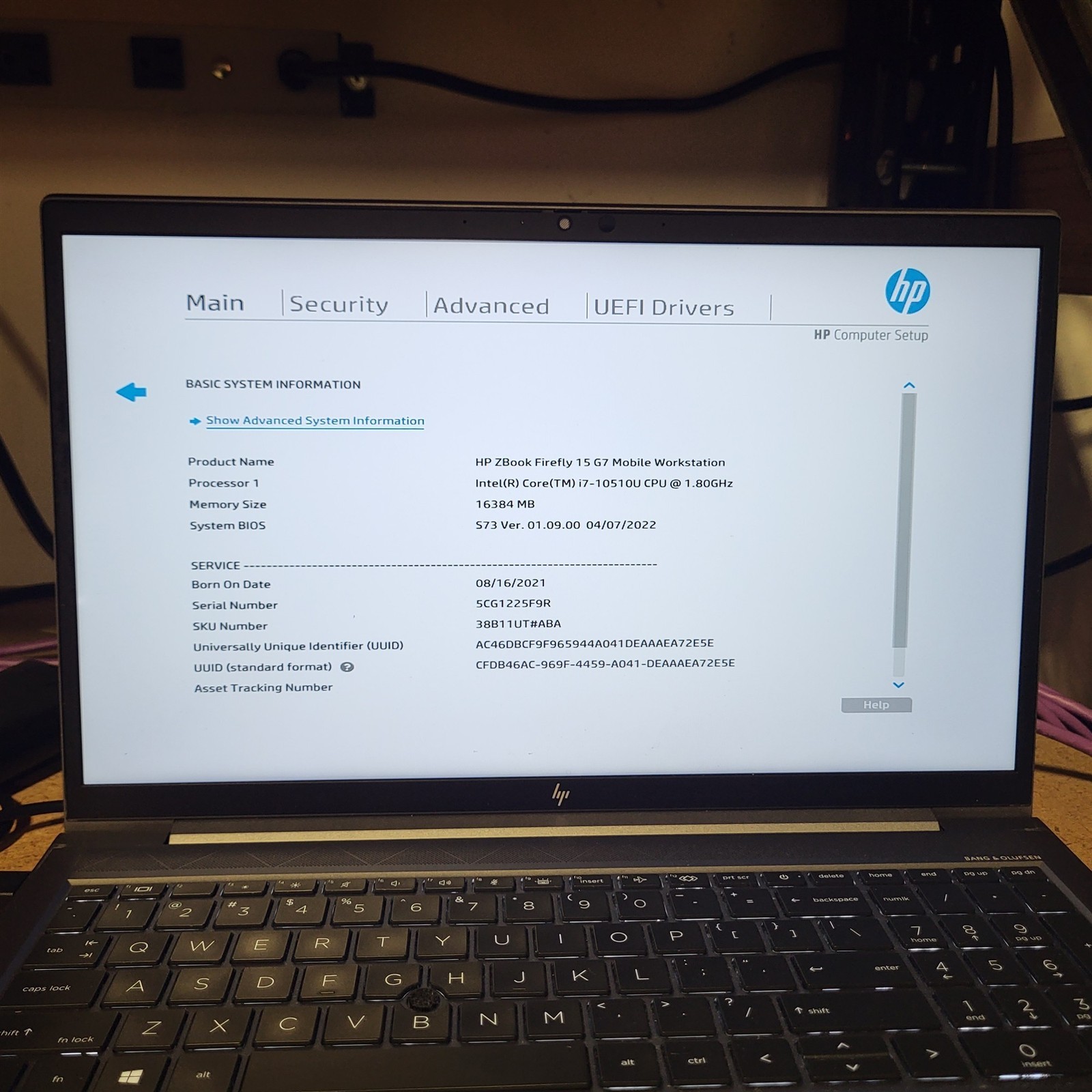 Scratched LCD HP ZBook Firefly 15 G7 Intel i7-10510U 1.8GHz 16GB 512GB SSD