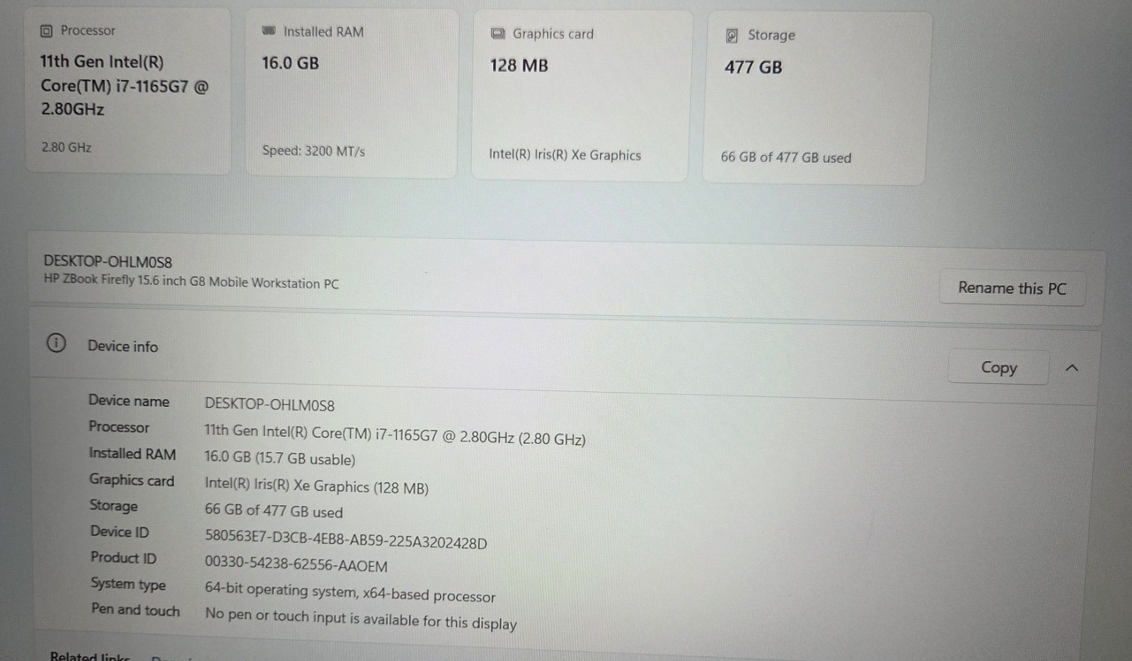 HP ZBook Firefly 15 G8 15.6 Laptop BRAND NEW BATTERY! i7-1165G7 Windows 11 Pro