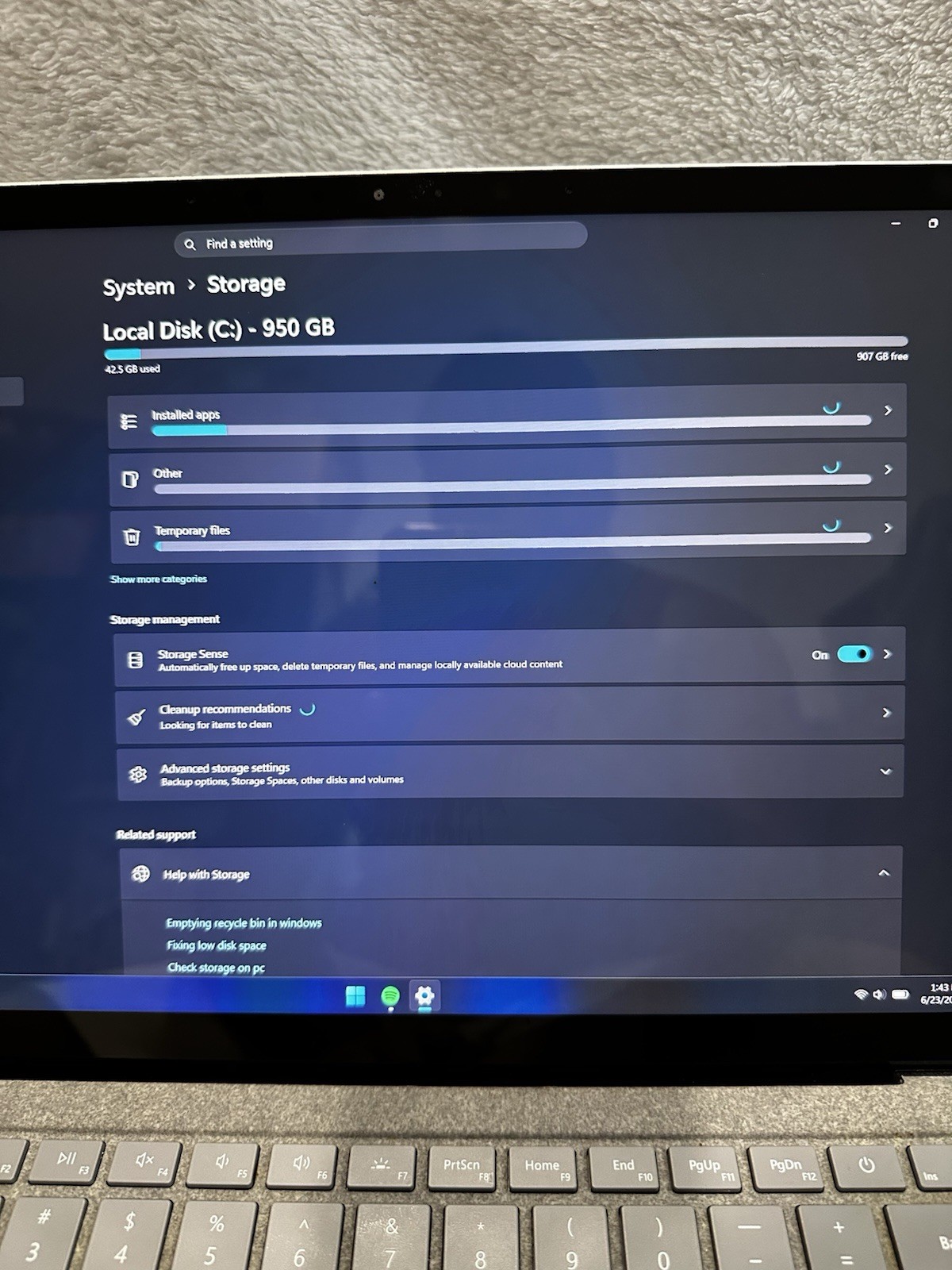 Microsoft Surface Laptop i7-8650U 16GB 1TB SSD Windows 11 Home Touch