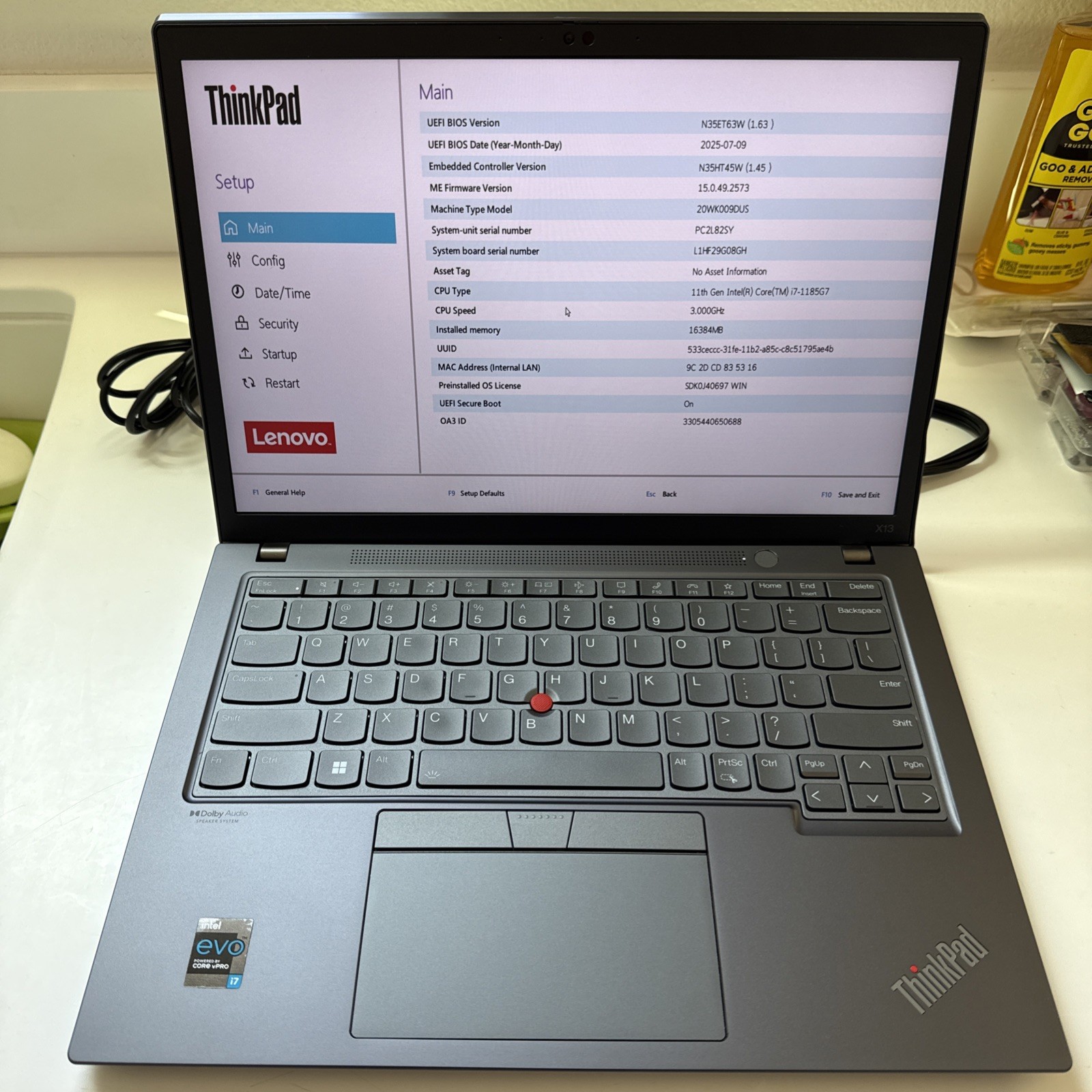 Lenovo ThinkPad X13 Gen 2i 13″ FHD Touch Intel i7-1185G7 3GHz 16GB RAM 512GB SSD