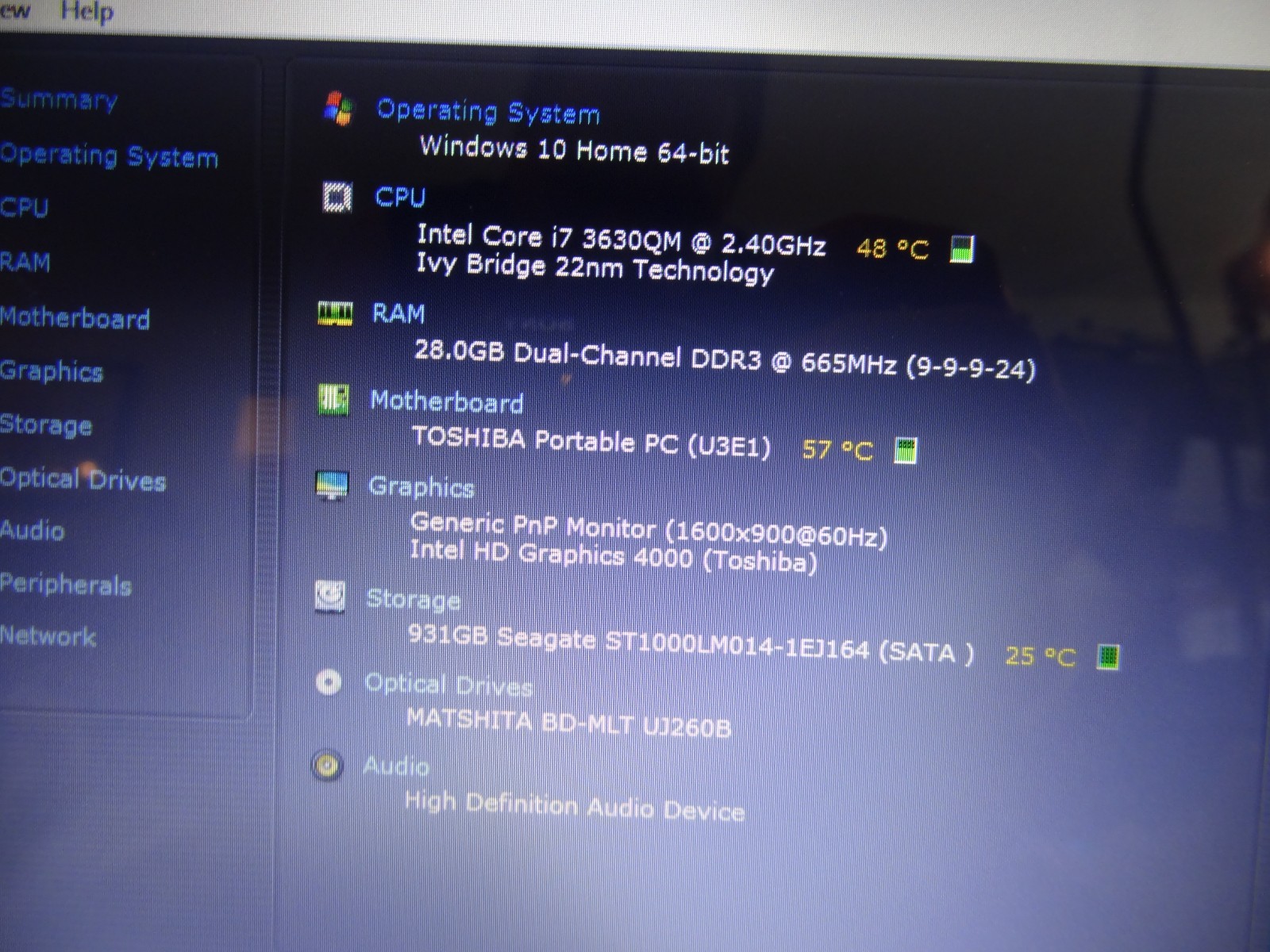 Toshiba Qosmio X870 Laptop Computer -17″Screen -Windows 10 -1TB HHD -28GB RAM
