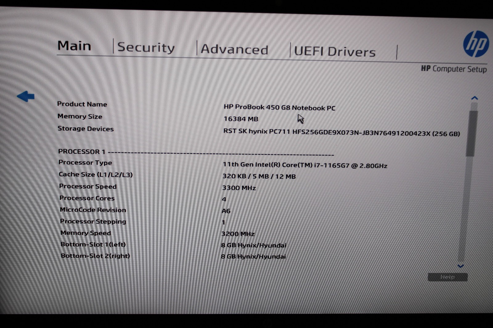 HP ProBook 450 G8 i7-1165G7 @ 2.8 GHz 16GB RAM 256GB SSD Win11Pro