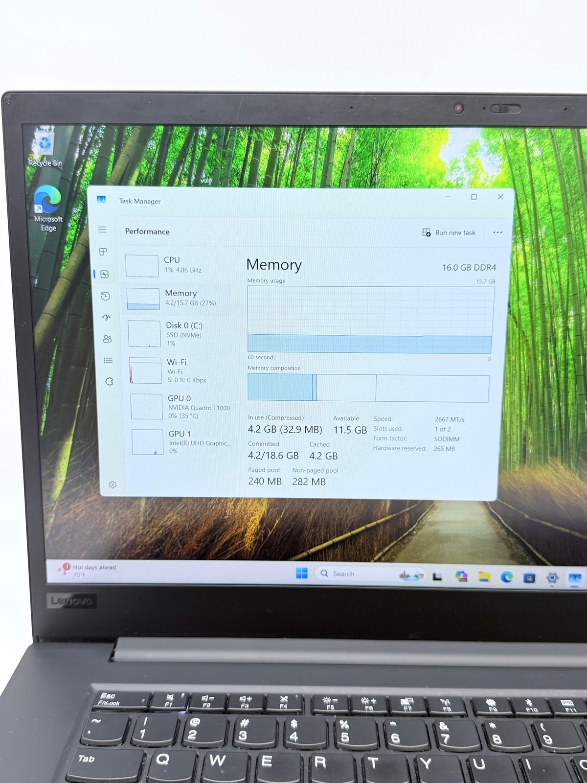 Lenovo ThinkPad P1 Gen 2 16-inch Intel Core i7 9th Gen 16GB RAM 256GB SSD