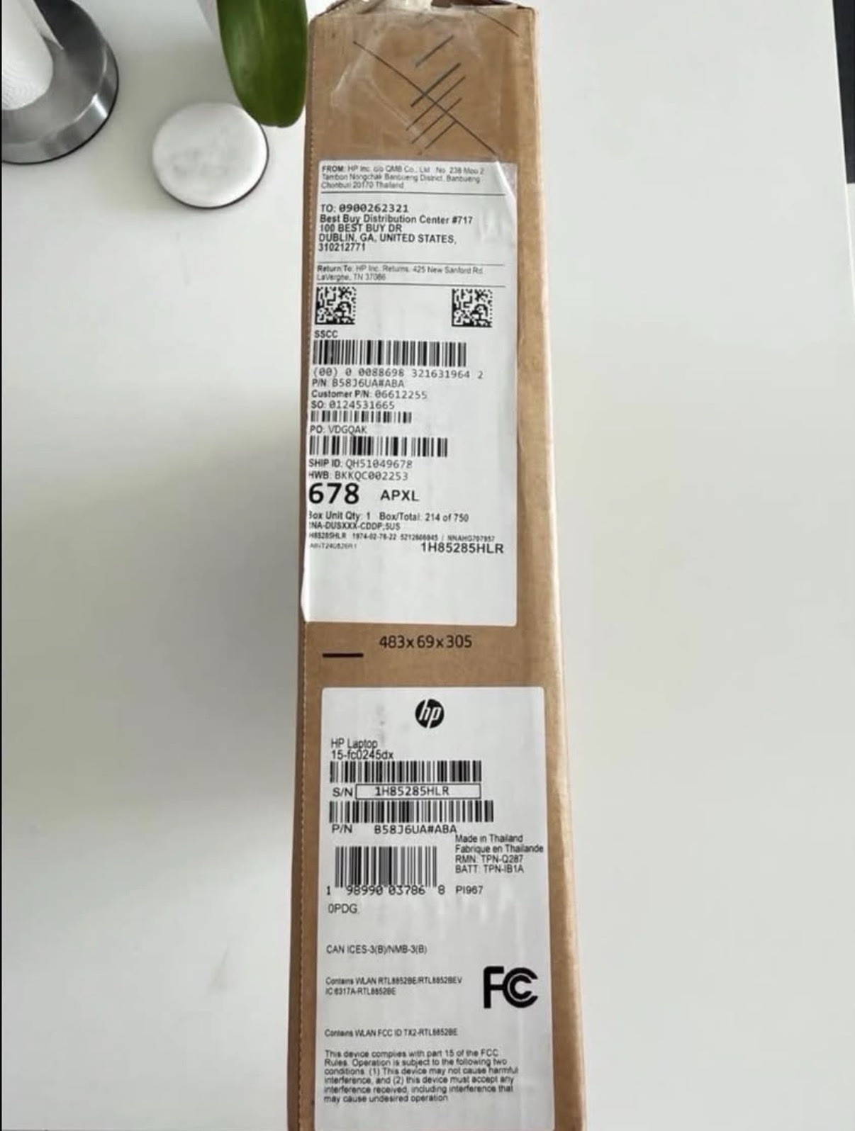HP 15-FC0245DX Laptop 15.6″ Ryzen 5 7520U 2.8GHz, 16GB RAM, 256GB HDD