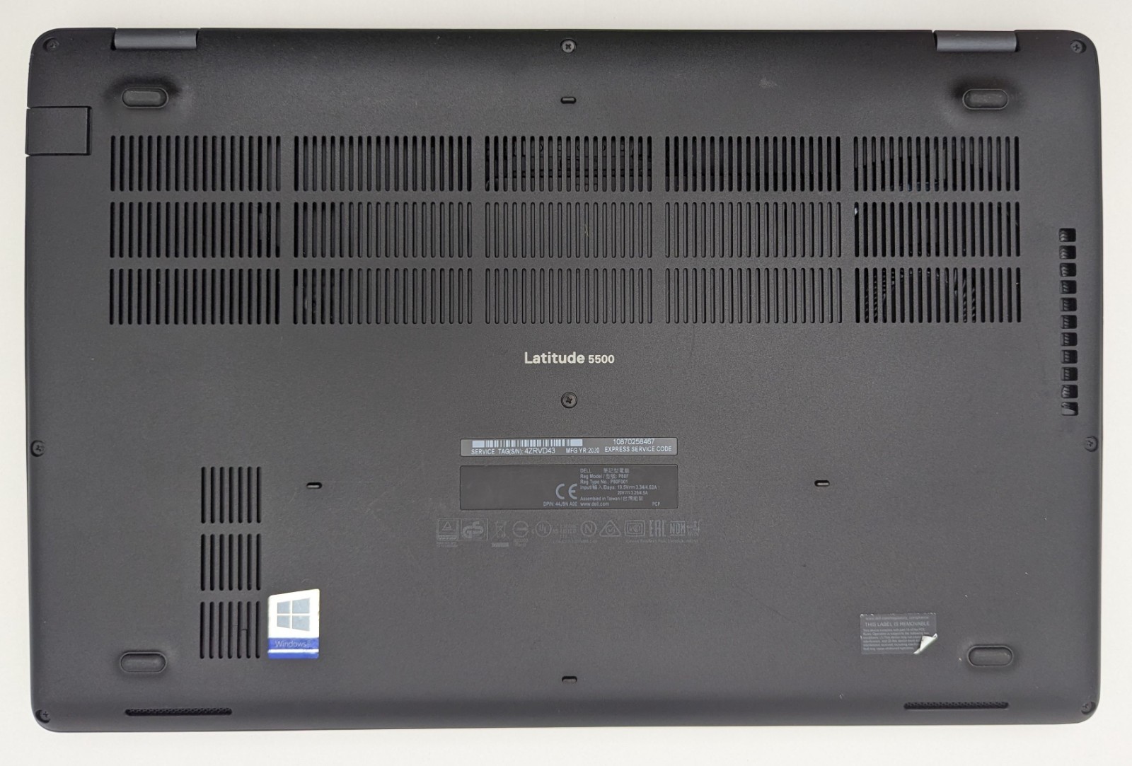 Incomplete Dell Latitude 5500 15.6″ Laptop Intel Core i7-8665U 1.90GHz 16GB RAM