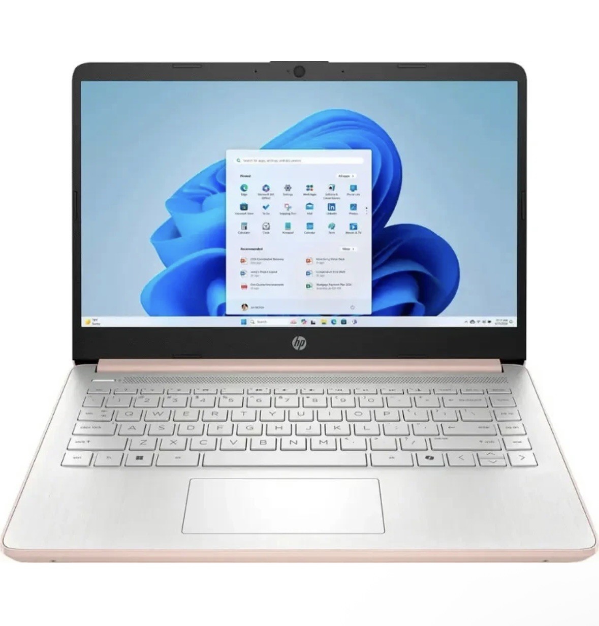 New HP 14″ Laptop Intel CPU N150 4GB RAM 128GB Storage UFS – Pale Rose Gold