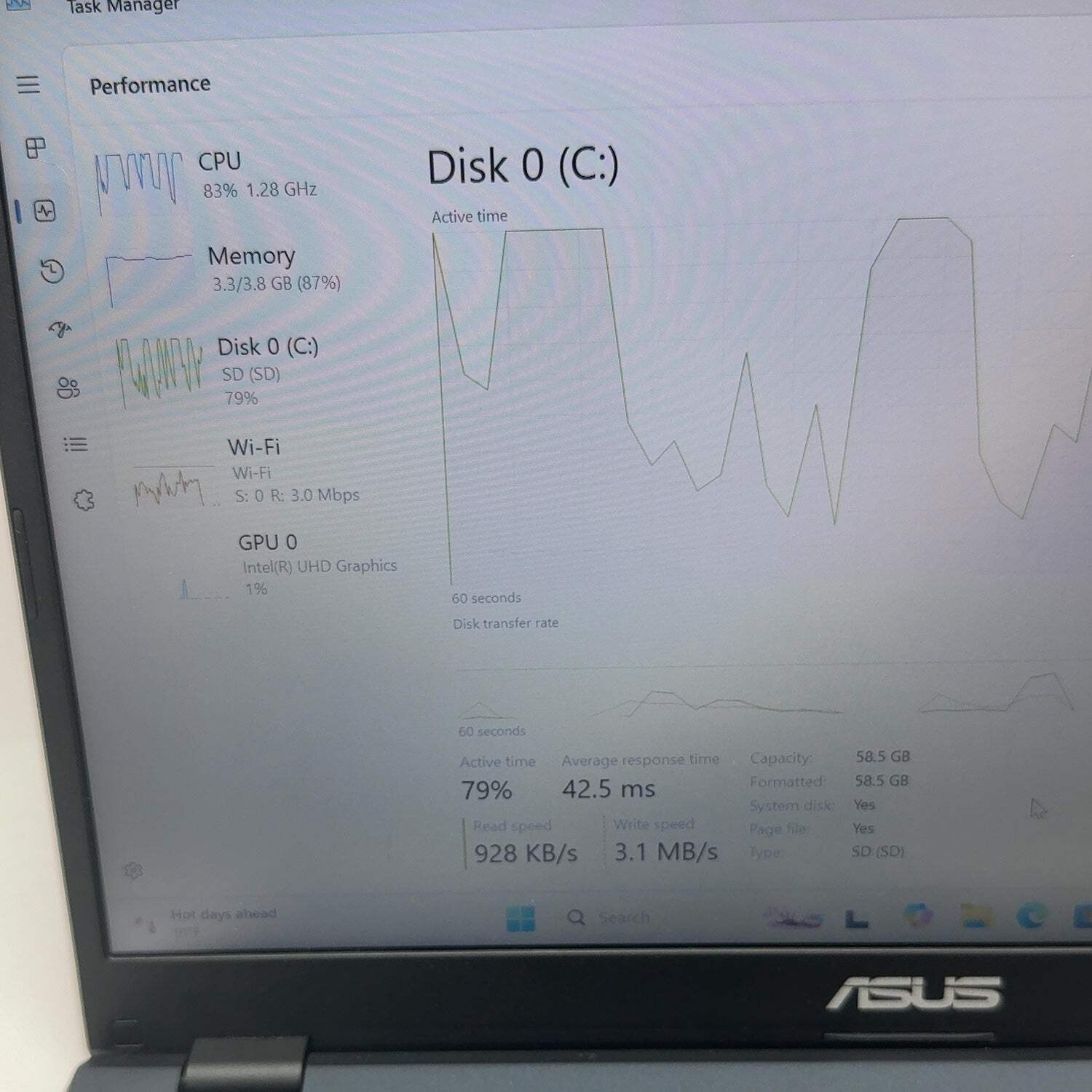 Asus Vivobook 14 E410K 14″ Celeron N4500 1.1GHz 4GB RAM 64GB HDD