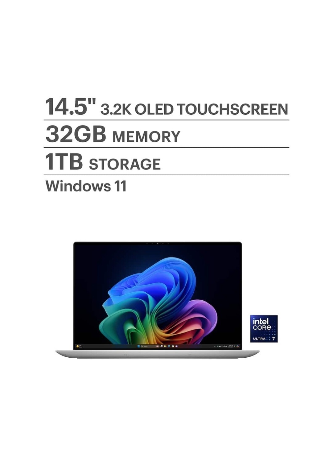Dell Premium 14.5″ 3.2K OLED Touch Laptop Intel Ultra 7 255H 32GB 1TB SSD