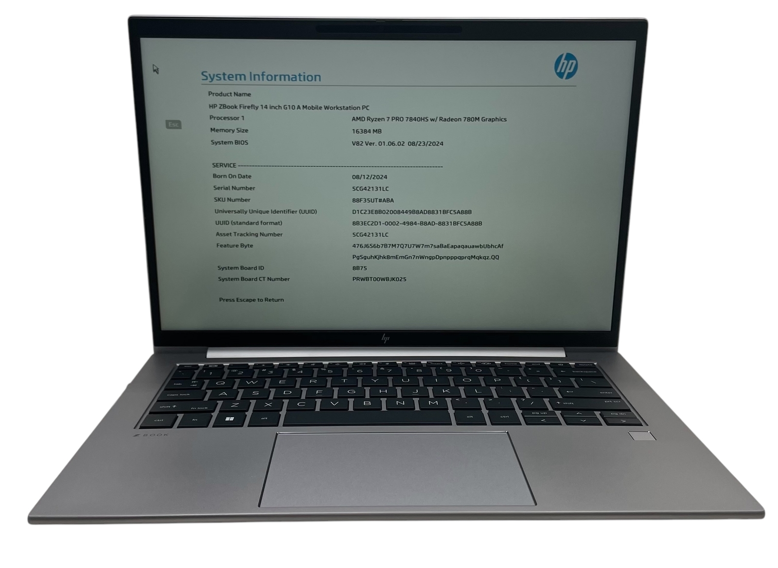 HP ZBOOK FIREFLY G10 14″ RYZEN 7 PRO 7840HS 16GB 512GB SSD–GRADE D