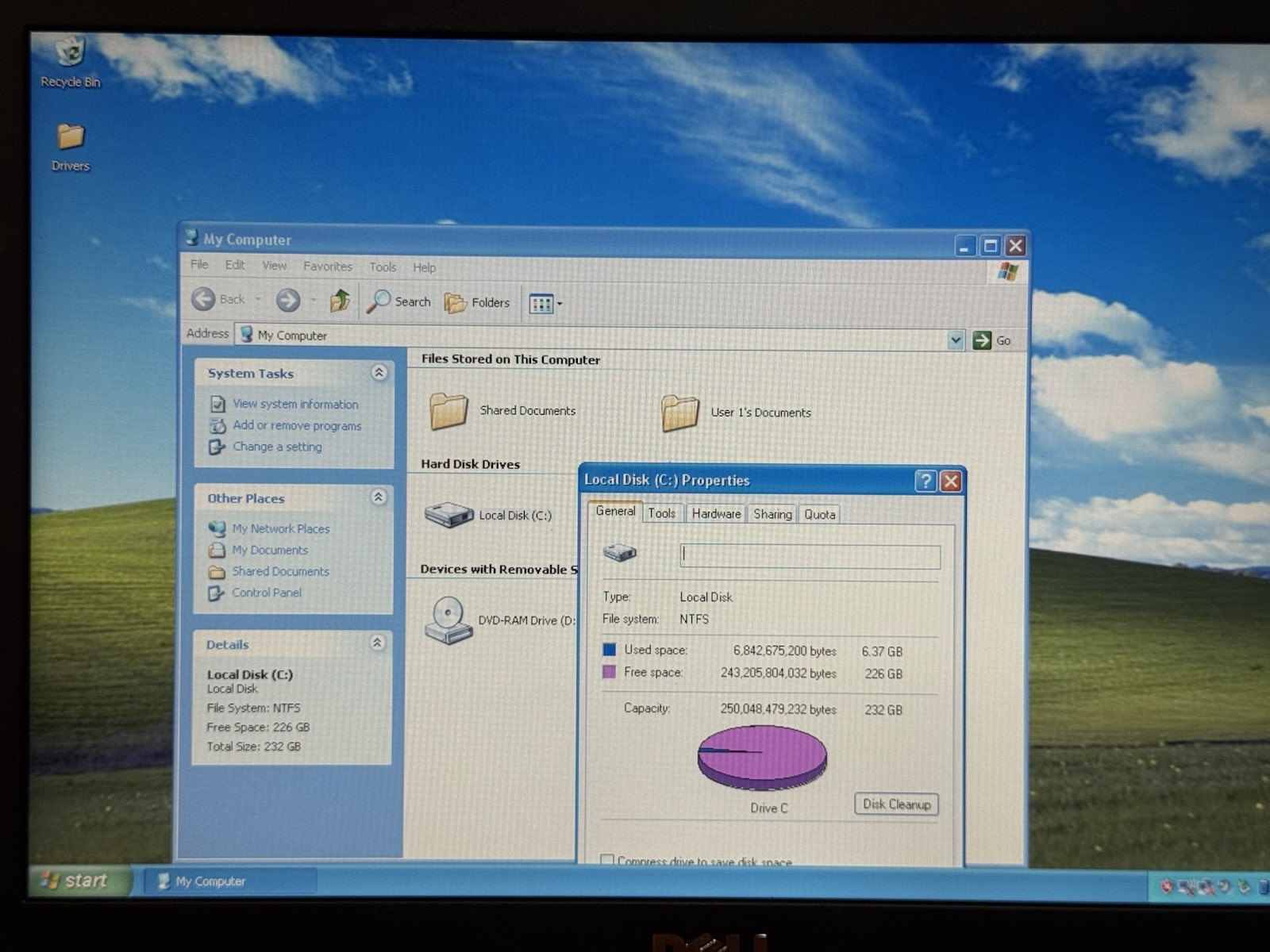 Dell Precision M2400 Retro Gaming Laptop Nvidia GPU Intel C2D 2gb RAM 250gb HDD