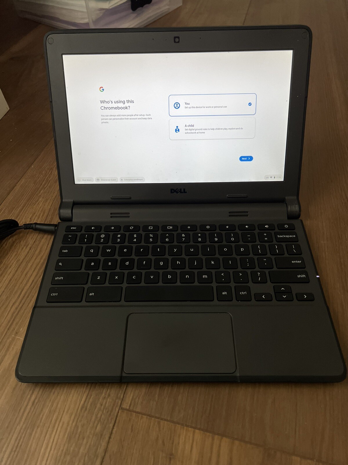 Dell Chromebook 11.6 inch (16GB, Intel Celeron, 2.16 GHz, 2GB) Laptop – Black –