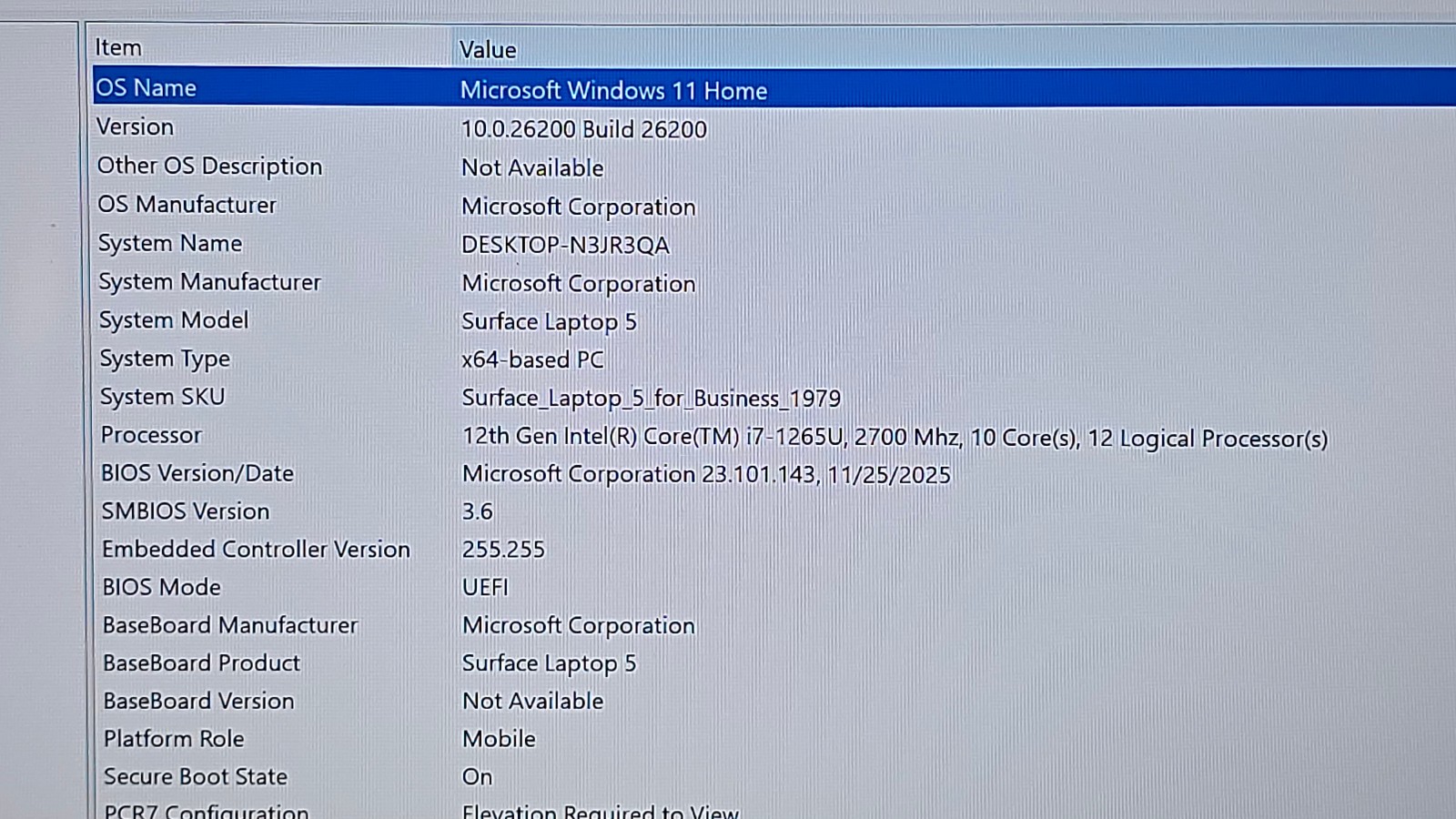 Surface Laptop 5 15″ (1979) Core i7-1265U , 16 GB RAM, 512GB SSD Touchscreen