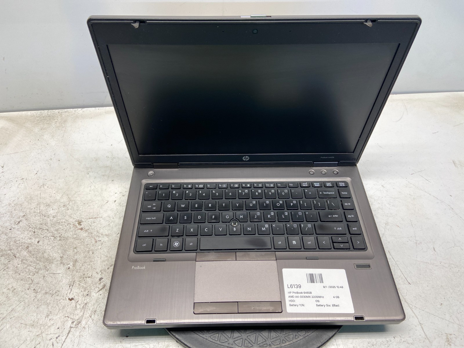 HP ProBook 6465B AMD A4-3330MX 2200MHz 4 GB NO HDD