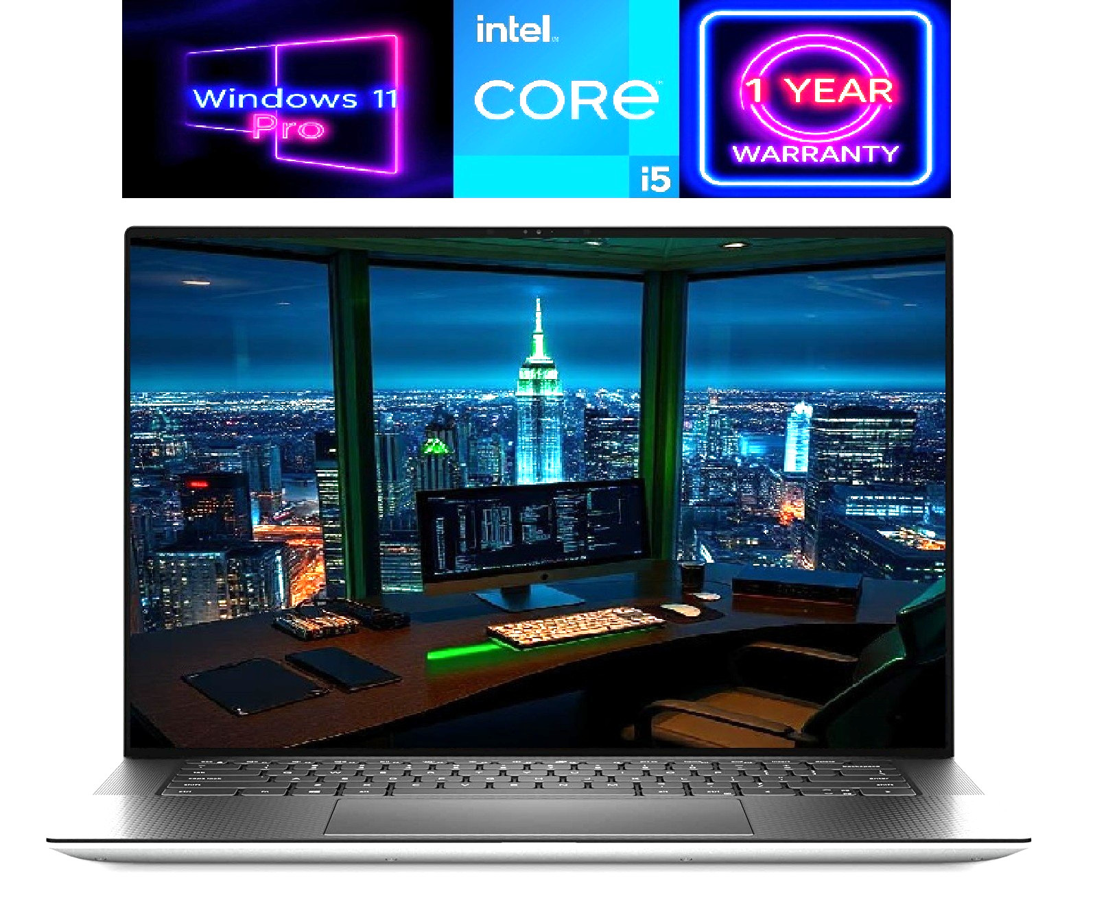 15.6″ FHD DELL XPS 9570 Laptop PC: Intel i5-8300H! 16GB RAM, 256GB NVME SSD!