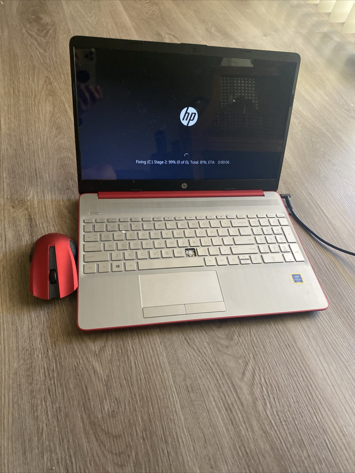 hp laptop 15-dw1083wm red fully unlocked Only Works When Charger Is On Connected