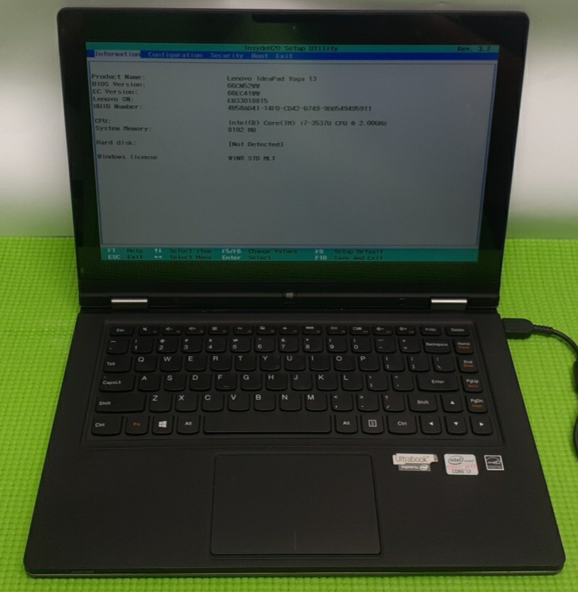 Lenovo Ideapad Yoga 13 Laptop Intel Core i7-3537U 8GB NO SSD NO OS