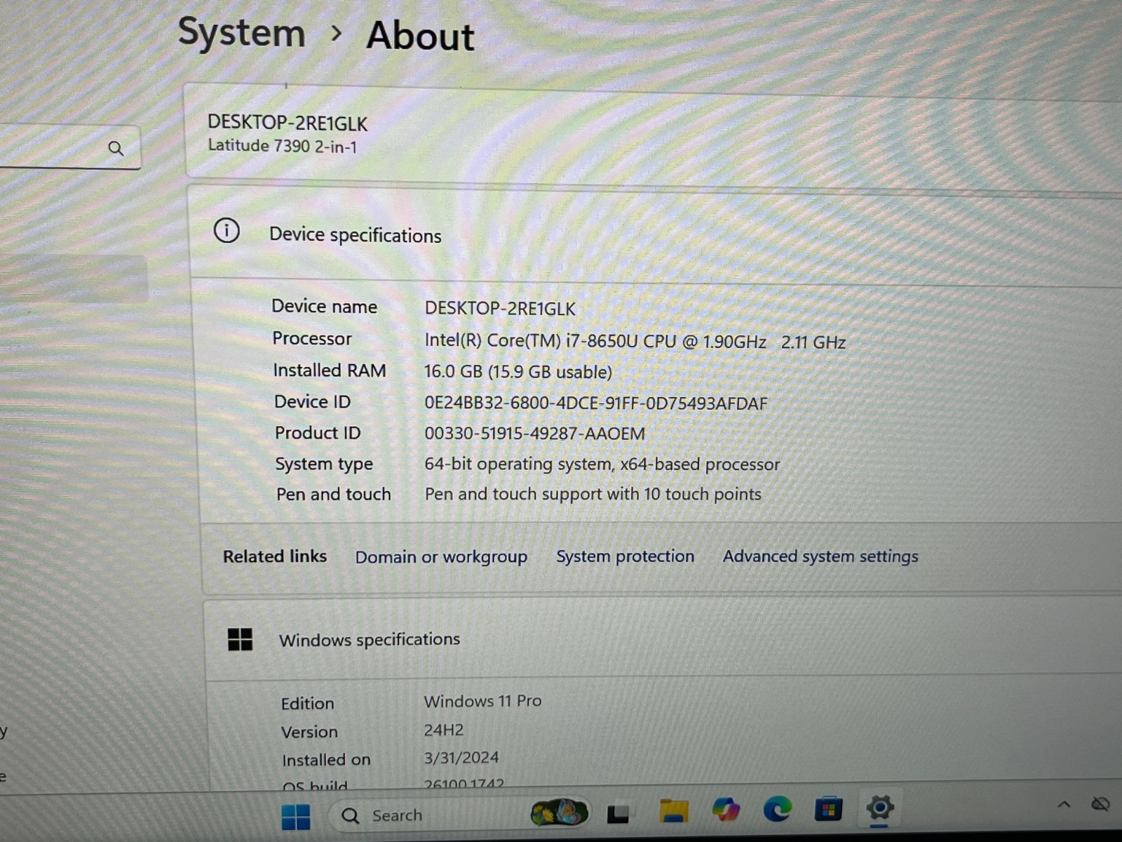 Dell Latitude 7390 13.3″ FHD Win11 Pro Laptop Touch 2N1 I7-8650U 512GB 16GB