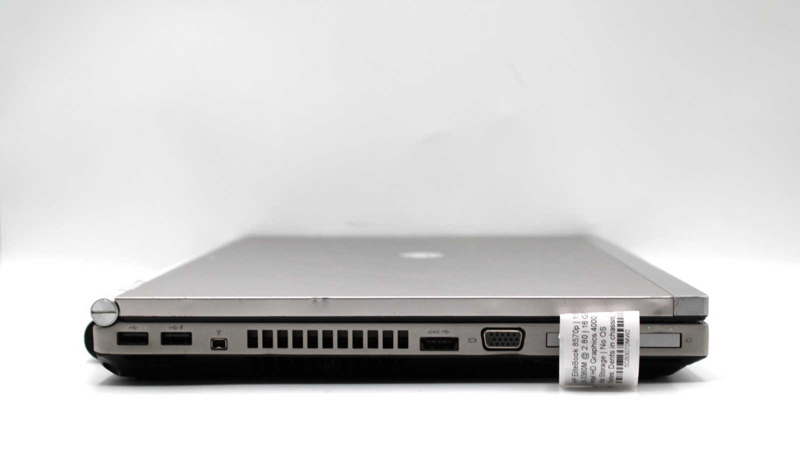 HP EliteBook 8570p i5-3360M@2.8GHz 16GB DDR3 NO STORAGE/OS *PARTS/REPAIR* READ