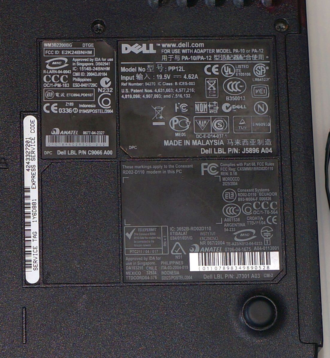 Dell inspiron 6000 laptop 1GB Ram 40GB HDD 1.6 Ghz Pentium M DVD Rom Windows XP