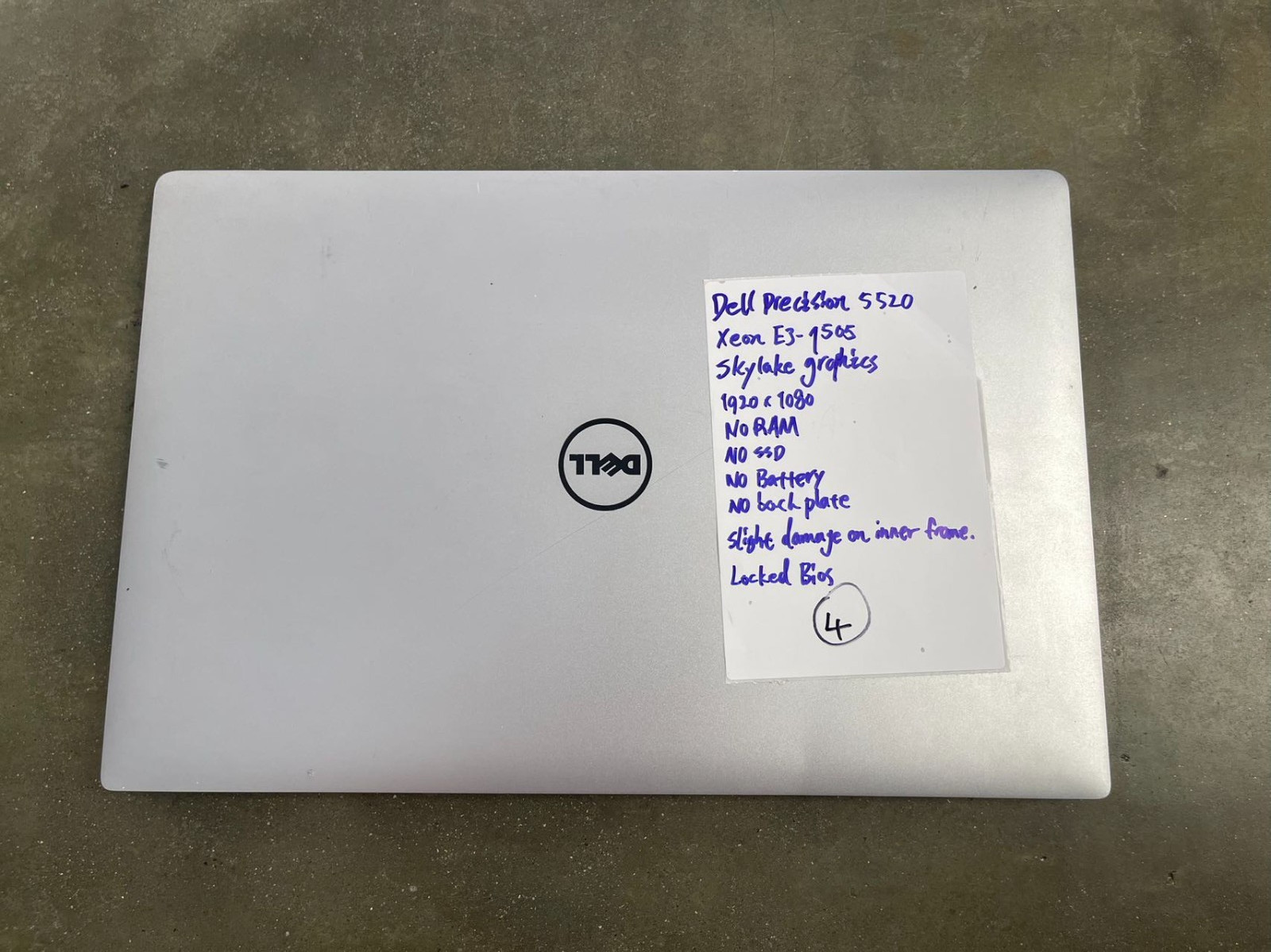 LOTX6 Dell Precision 5520 15.6″ Xeon E3-1505M M1200 SCREEN MOTHERBOARD *READ*