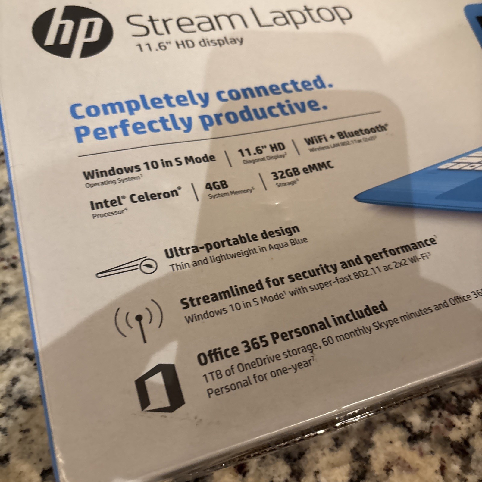 HP Stream Laptop Blue 11.6” ATL8622BE 4GB RAM Notebook UNTESTED FS