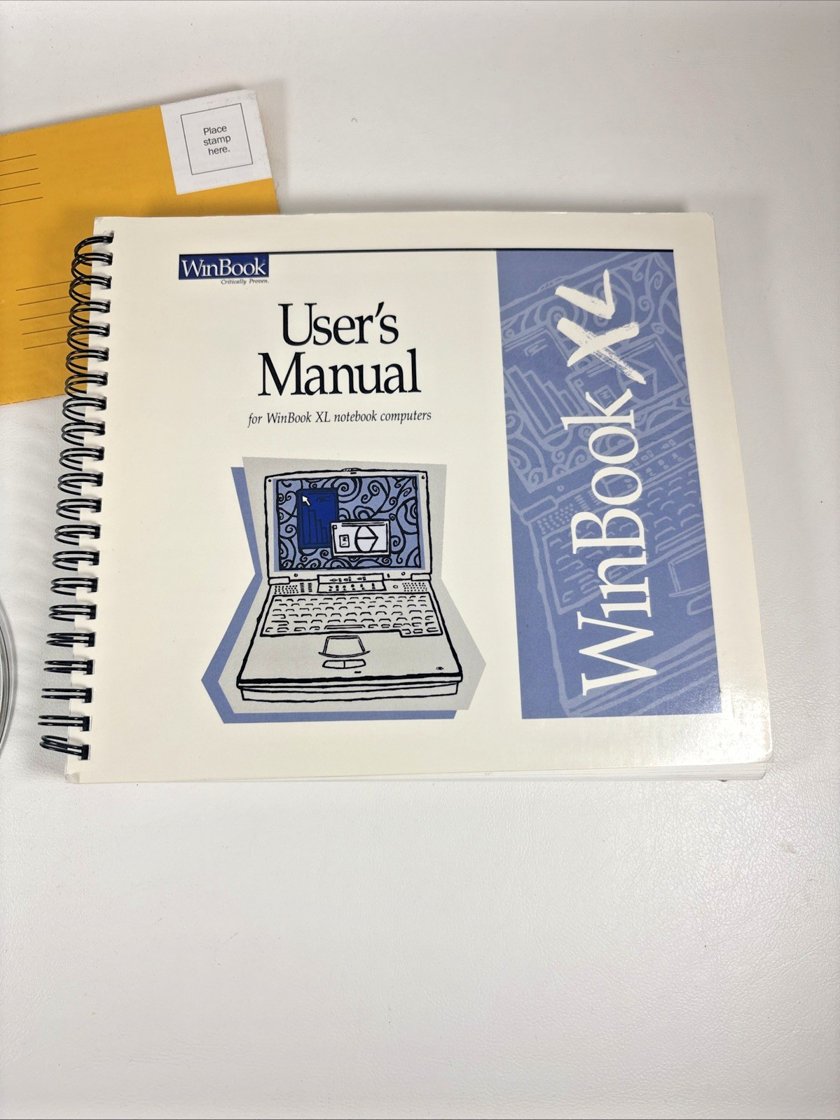 Vintage WinBook XL Laptop Pentium Windows XP Tested 18gb w/ AC Adapter & Manual