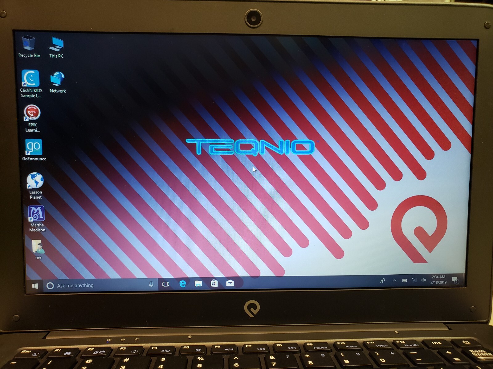 Teqnio Ultra Slim Laptop ELL1201T 12.5″ Windows 10 32GB SSD 2GB Intel Atom
