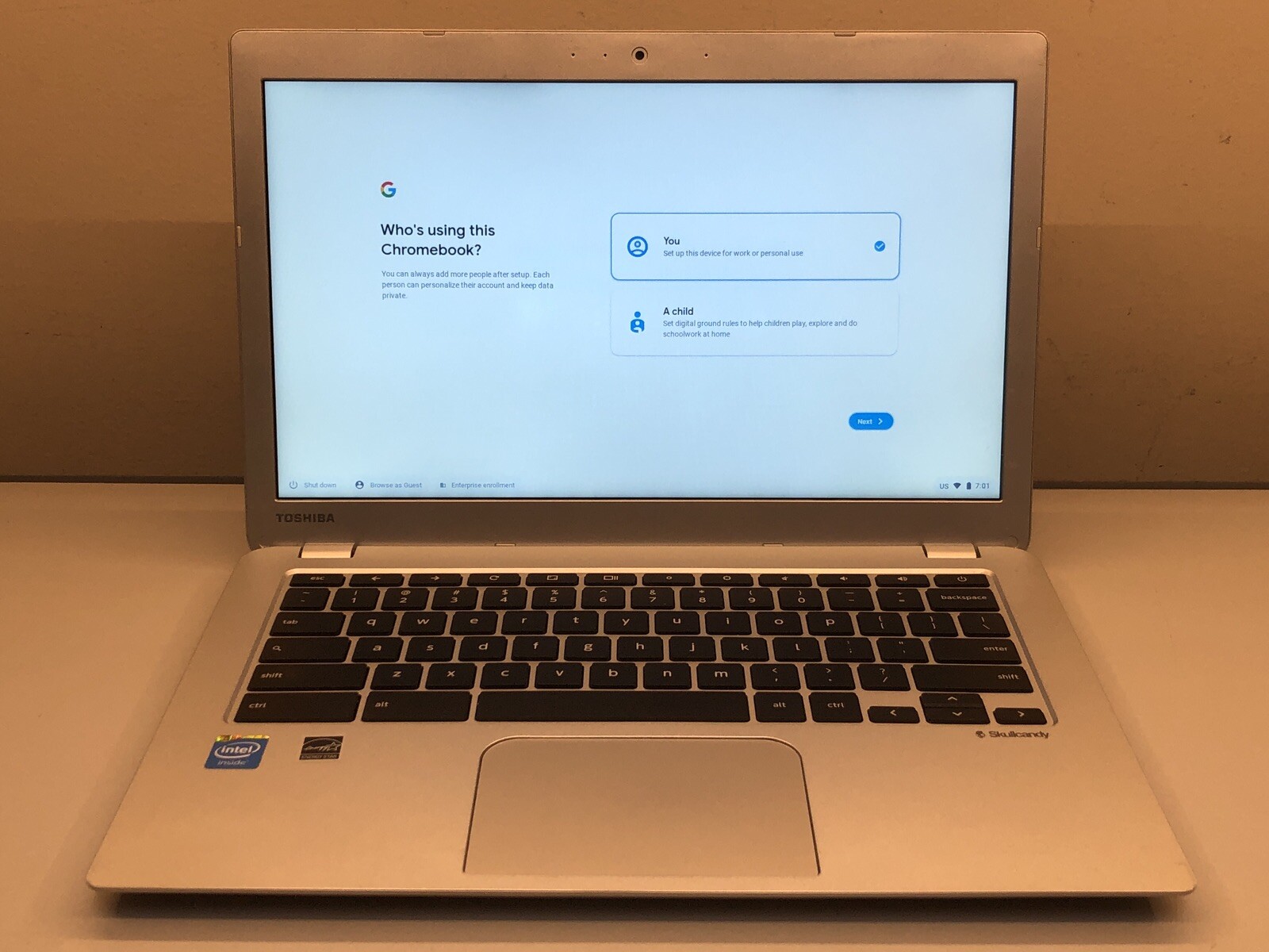 Toshiba CB35 Chromebook 2 13.3″ Intel N2840 2.16GHz 2GB RAM 16GB SSD ChromeOS