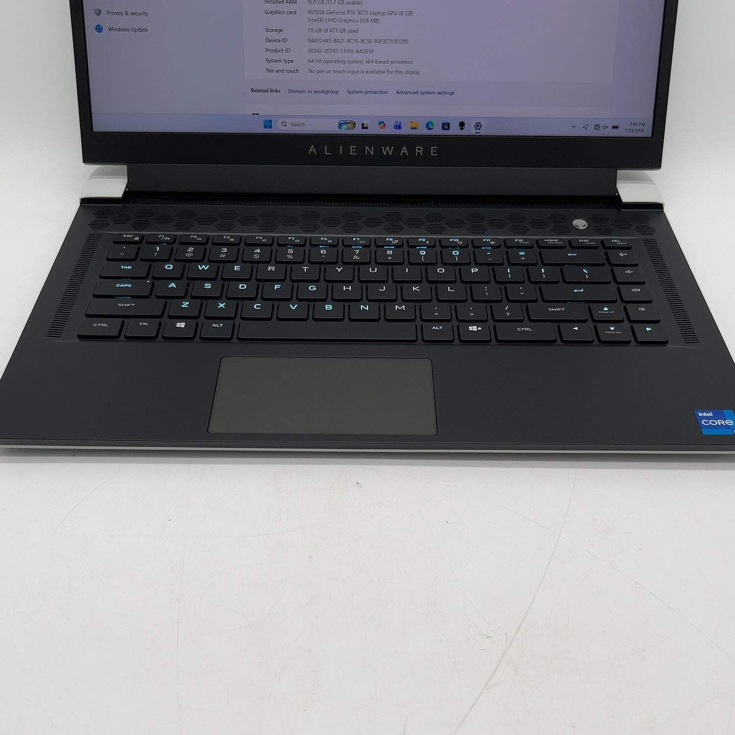 Alienware X15 R1 15.6″ i7-11800H 2.3GHz 16GB RAM 512GB SSD GeForce RTX 3070